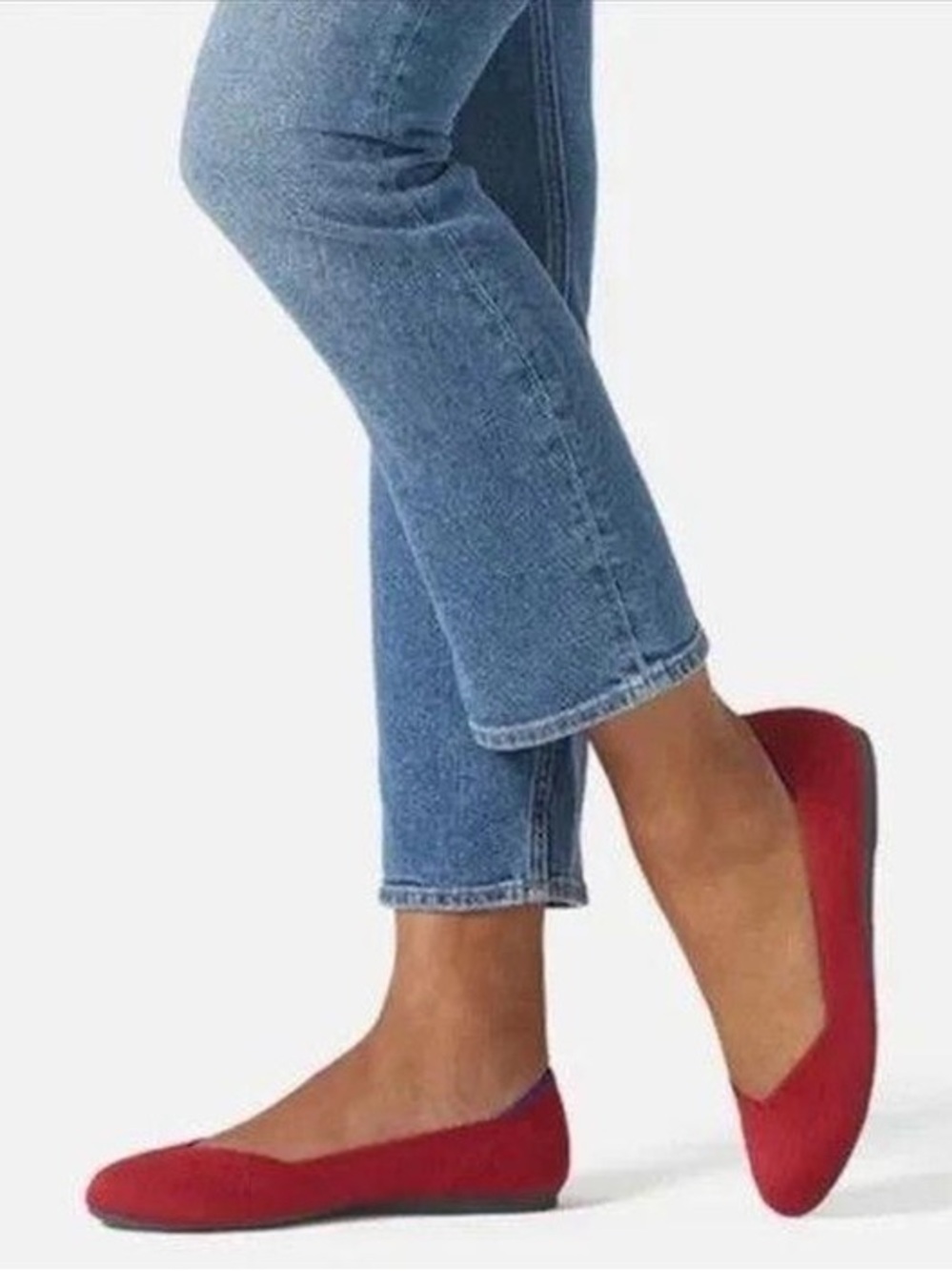Rothy's The Flat Bright Red Textile Comfort Travel Casual Ballet Shoes 7